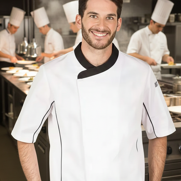 Molde Digital Chaqueta Chef Con Vivos, Pack Talles S Al Xxl 1