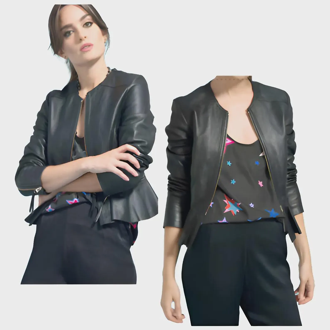 Molde Digital Chaqueta Cuerina Volado Ruedo Pack 5 Talles! 2