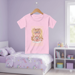 Molde Digital Polera Manga Corta Niña Pack Talles 2 Al 16
