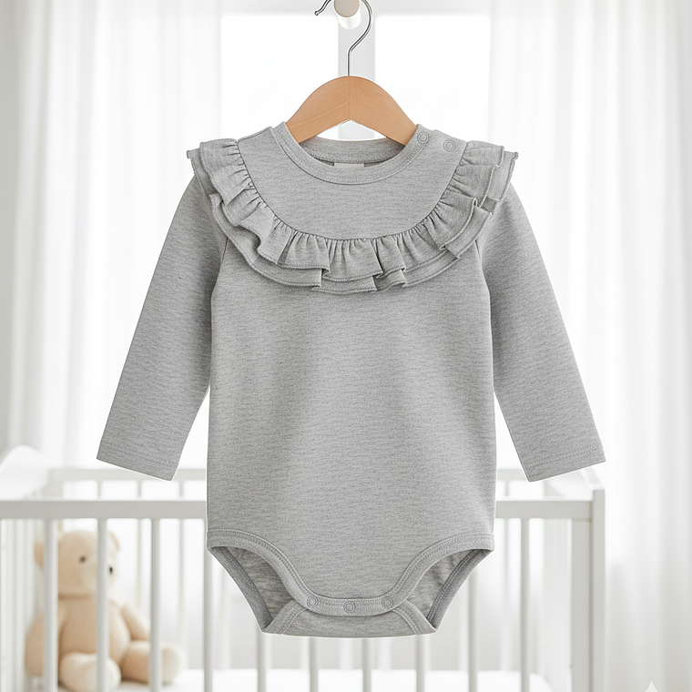 Molde Digital Body Beba Pechera Volados Pack Talles 1 Al 5 1