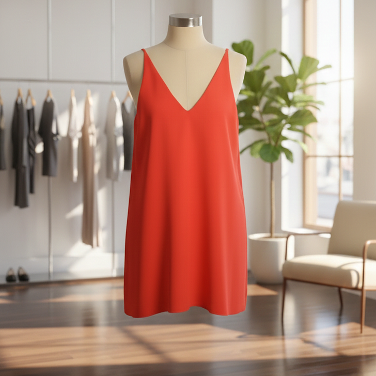 Molde Digital Vestido Evasee Cuello En V Talles S Al Xxl 1