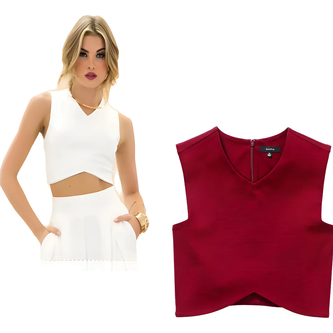 Molde Digital Top Cuello En V Sisa Con Picos Talles S A Xxl 2