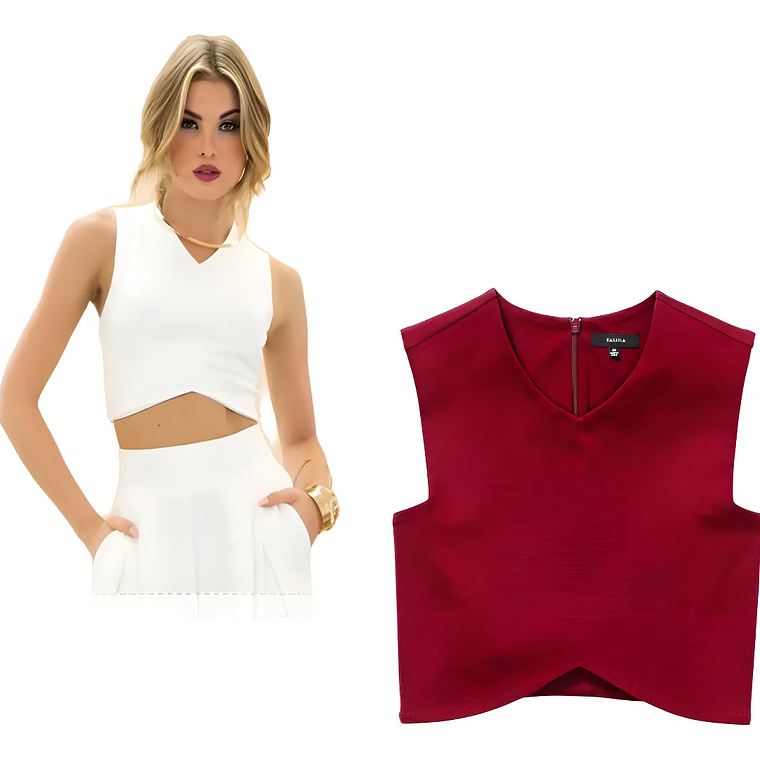 Molde Digital Top Cuello En V Sisa Con Picos Talles S A Xxl 2