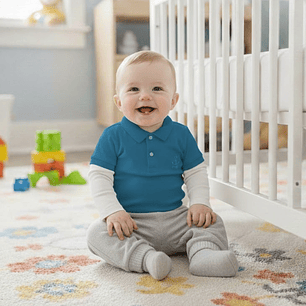 Molde Digital Remera Bebe Cuello Camisero, pack Talles 1 Al 5