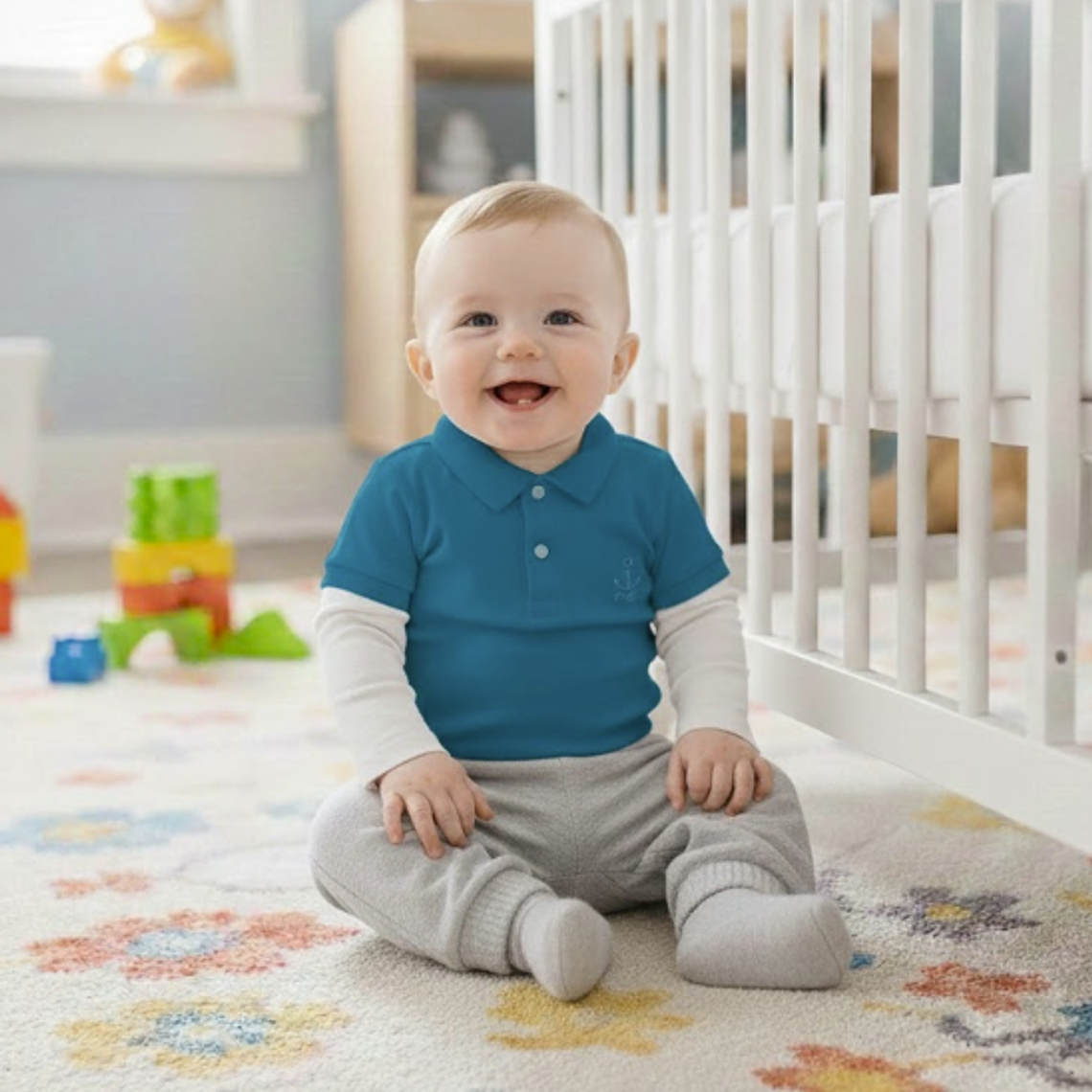 Molde Digital Polera Bebe Cuello Camisero, pack Talles 1 Al 5 1