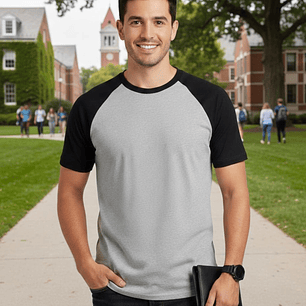 Molde Digital Polera Ranglan Manga Corta, Pack S A 3xl