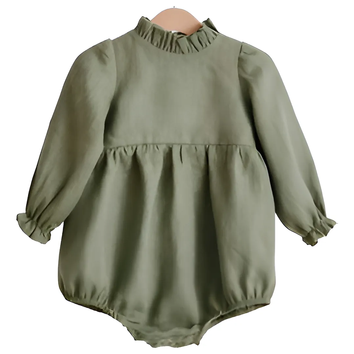 Molde Digital Body Bebe Cuello Alto Fruncido, Talles 1 Al 5 2