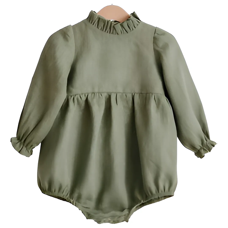 Molde Digital Body Bebe Cuello Alto Fruncido, Talles 1 Al 5 2