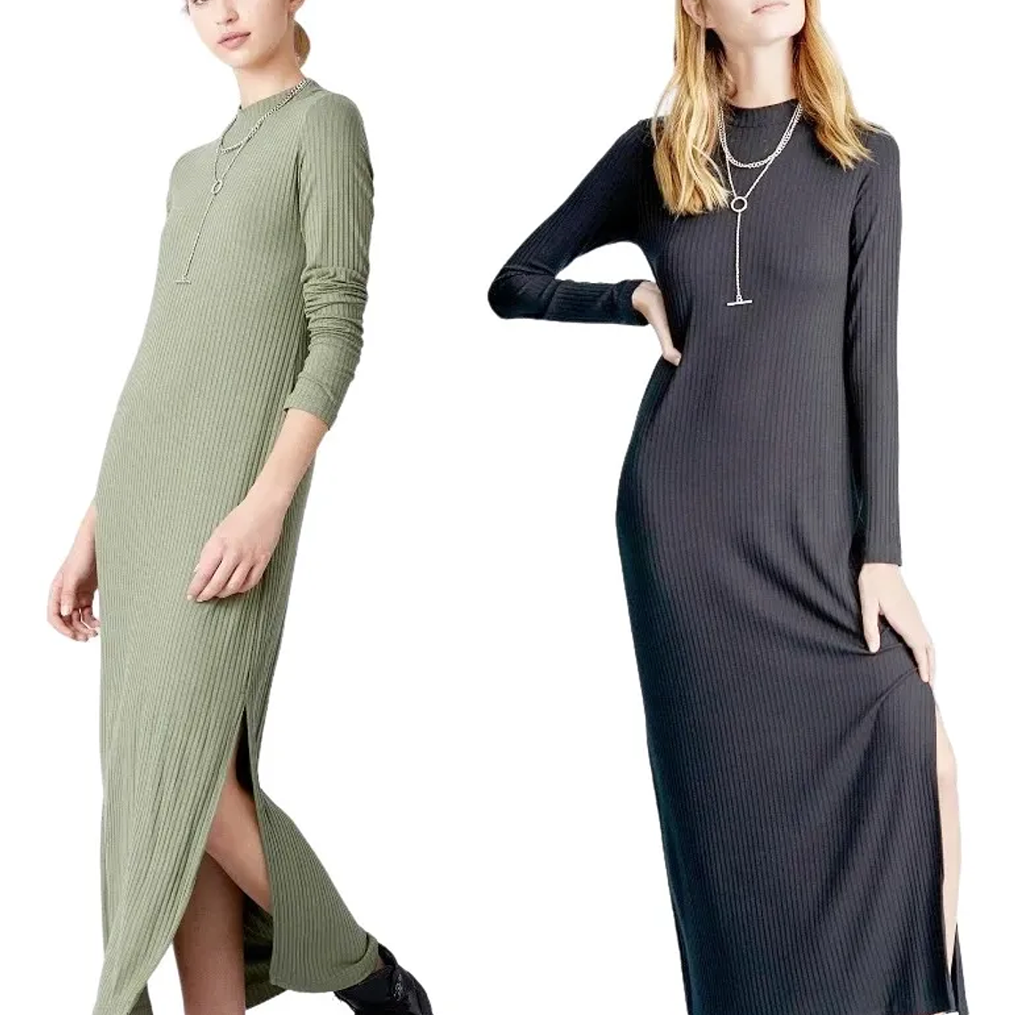 Molde Digital Vestido 1 Tajo Cuello Alto Pack 5 Talles! 2