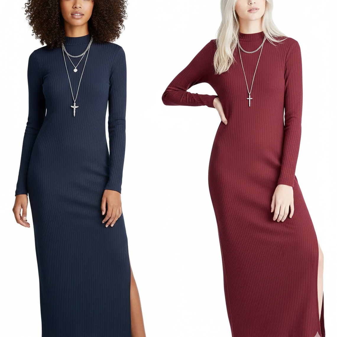 Molde Digital Vestido 1 Tajo Cuello Alto Pack 5 Talles! 3