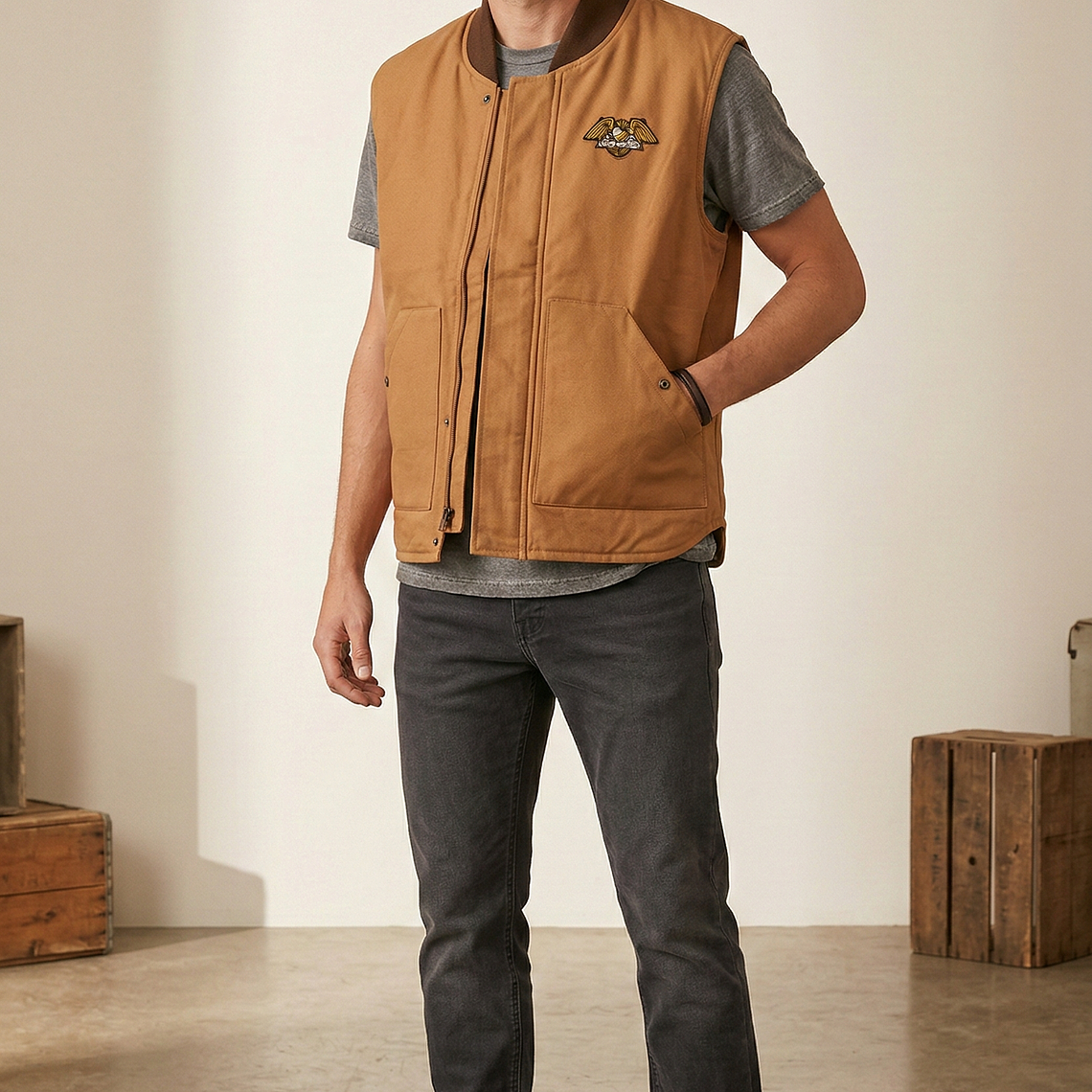 Molde Digital Chaleco C/bolsillo Parche, Pack Talles S A Xxl 5