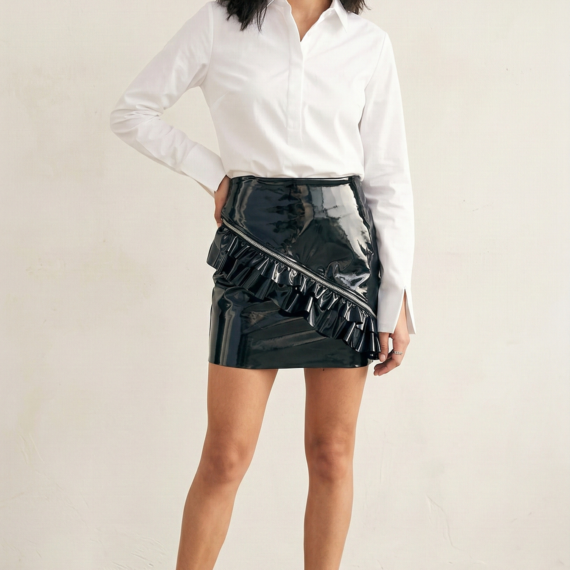 Molde Digital Falda Volado Y Cierre Diagonal Pack 5 Talles! 3