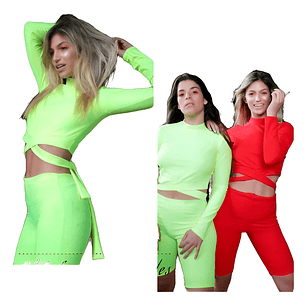 Molde Digital Top Manga Larga Lazos Cruzados, Talles S A Xxl