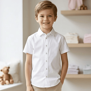 Molde Digital Camisa Niños Manga Corta, Pack Talles 2 Al 16