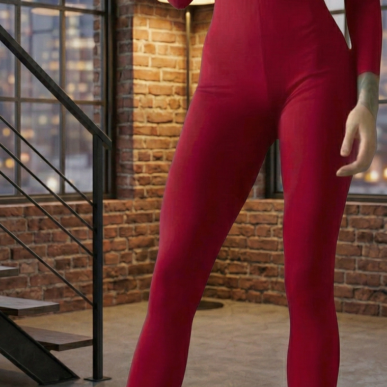 Molde Digital Catsuit Cierre Delantero Y Cuello Alto, pack 5 Talles 1