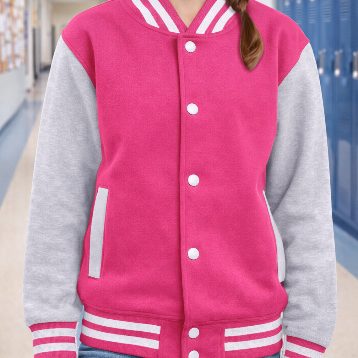 Molde Digital Campera Universitario Niños unisex, pack Talles 4 A 16 1