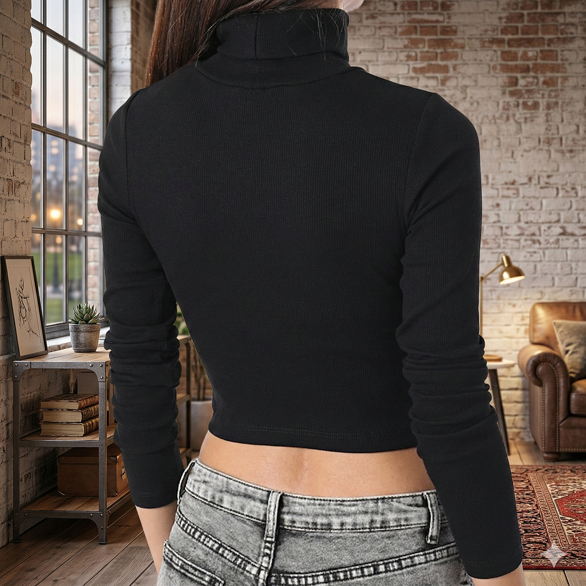 Molde Digital Top Cuello Alto Manga Larga, Talles S Al Xxl 3