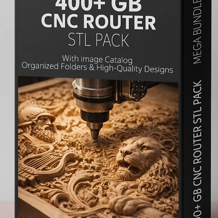 Megapack de archivos STL de 400 GB: paquete de relieve CNC y modelos 3D / Descarga digital para fresadoras y routers / Uso comercial 1