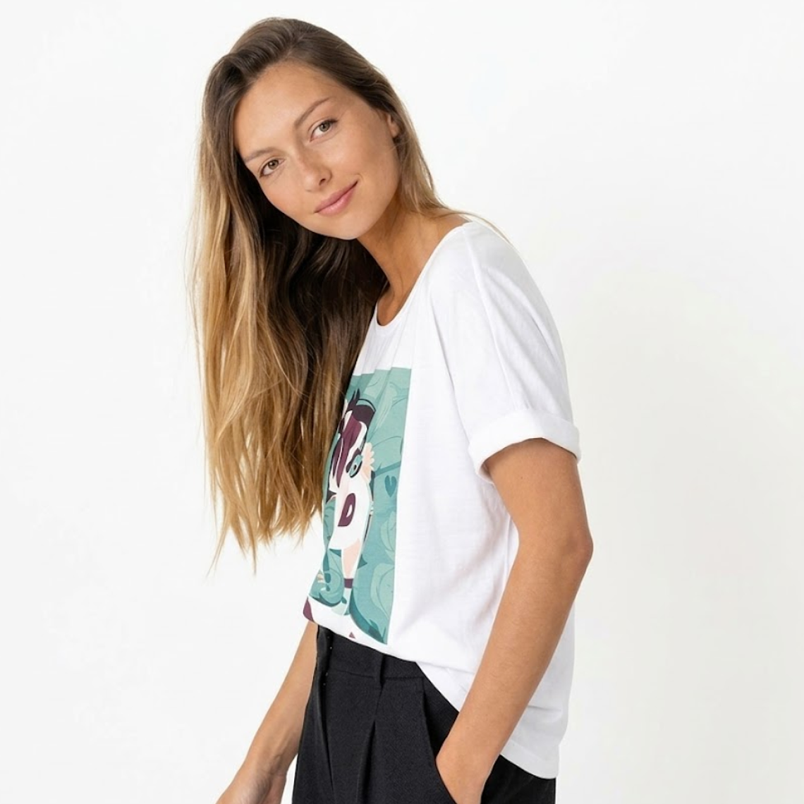 Molde Digital Polera Hombro Caido Arremangado Pack 5 Talles! 2