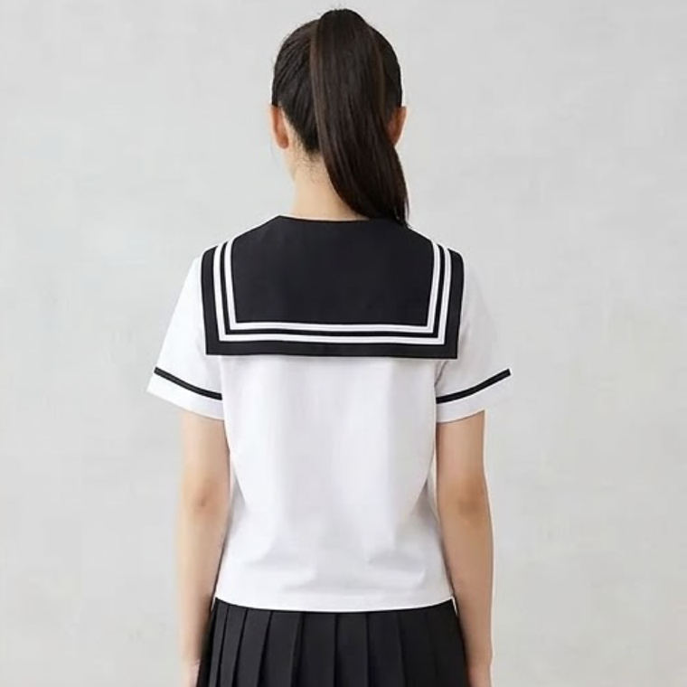 Molde Digital Remera Cuello marinero/seifuku/otaku, talles Xs A Xl 1