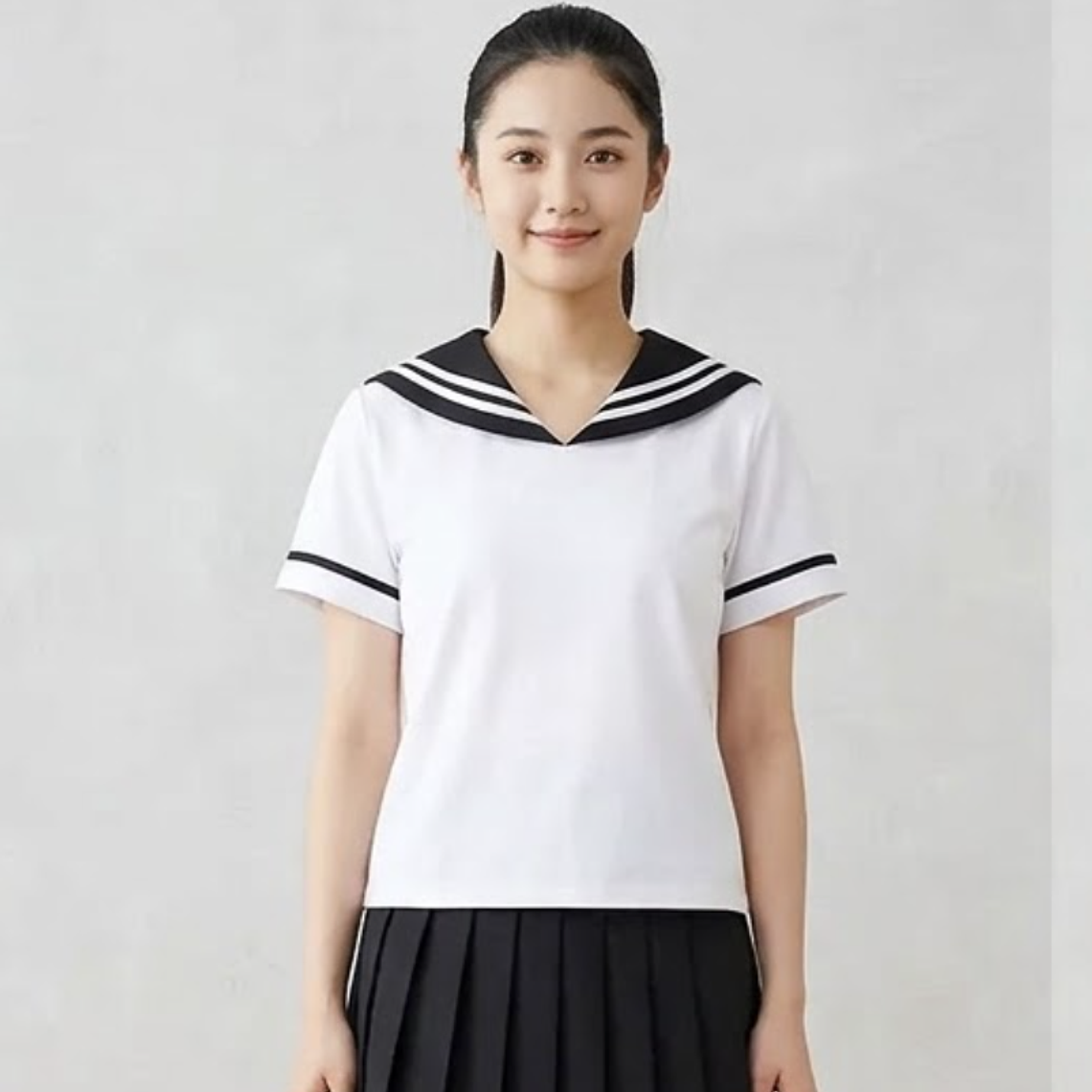 Molde Digital Remera Cuello marinero/seifuku/otaku, talles Xs A Xl 3