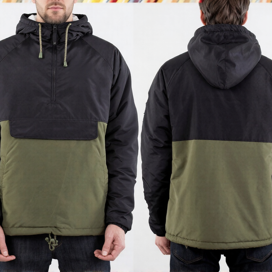 Molde Digital Rompevientos Con recorte Ranglan,talles 3xl A 7xl 2