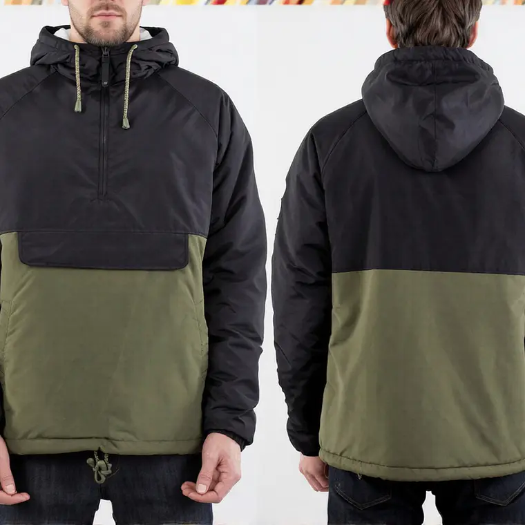 Molde Digital Polerón Cortaviento Con recorte Ranglan,talles 3xl A 7xl 1