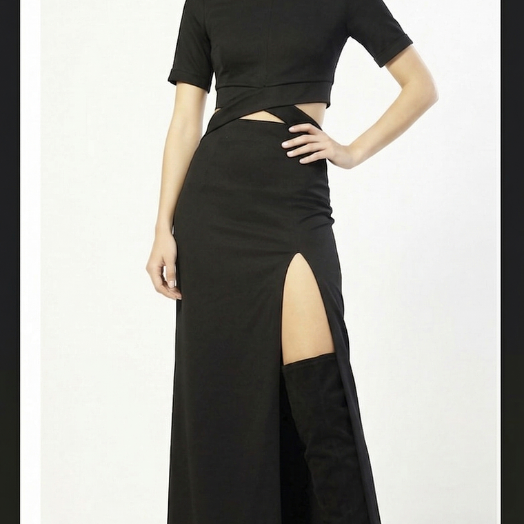 Molde Digital Falda Larga Con Tajo con abertura, Talles S Al Xxl 4