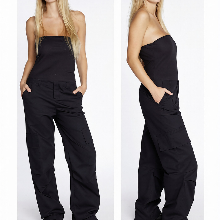 Molde Digital Mono Tipo Strapless Con bolsillos, talles S A Xxl 1