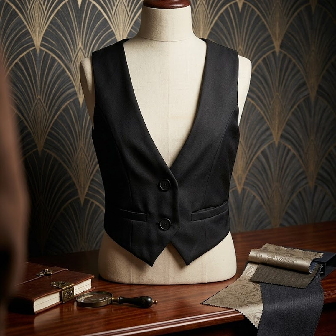 Molde Digital Chaleco Mujer Tela Plana, Pack Talles S Al Xxl 1