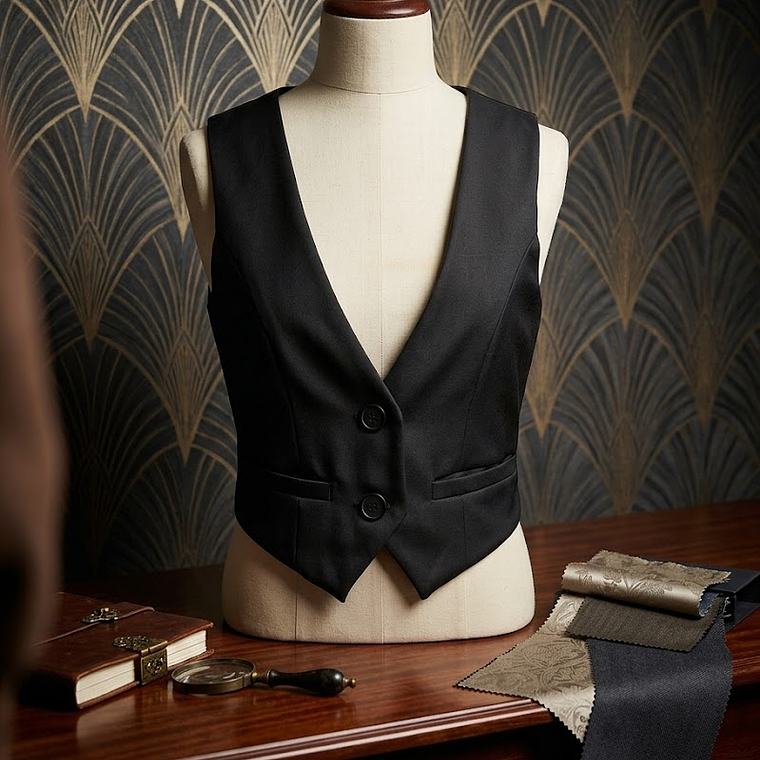 Molde Digital Chaleco Mujer Tela Plana, Pack Talles S Al Xxl 1