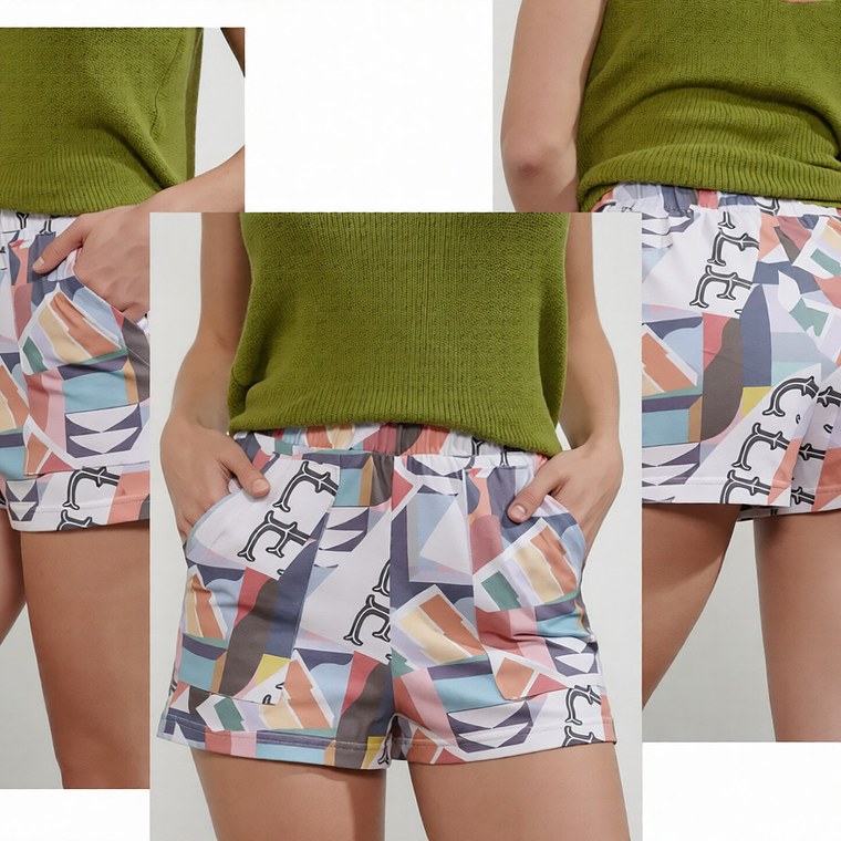 Molde Digital Short De Punto con Bolsillo Plaque, Talles S Al Xxl 1