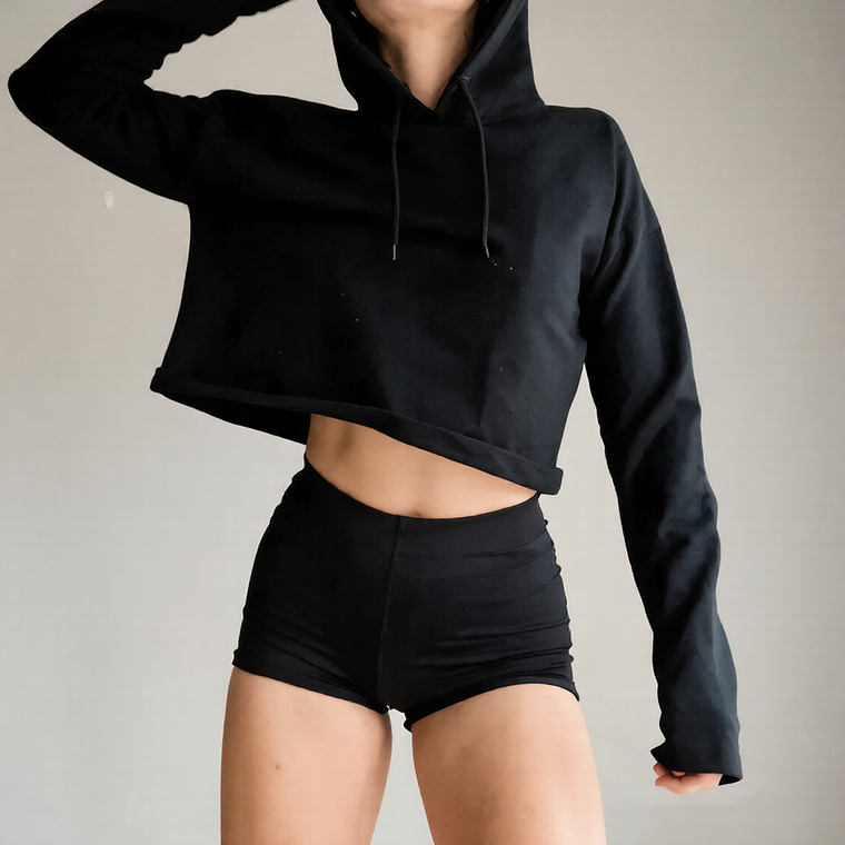 Molde Digital Buzo Crop Con Capucha, Pack Talles S Al Xxl 1