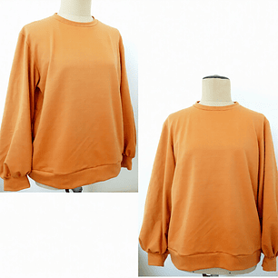 Molde Digital Polerón De Mujer Manga Abullonada, Talles S A Xxl