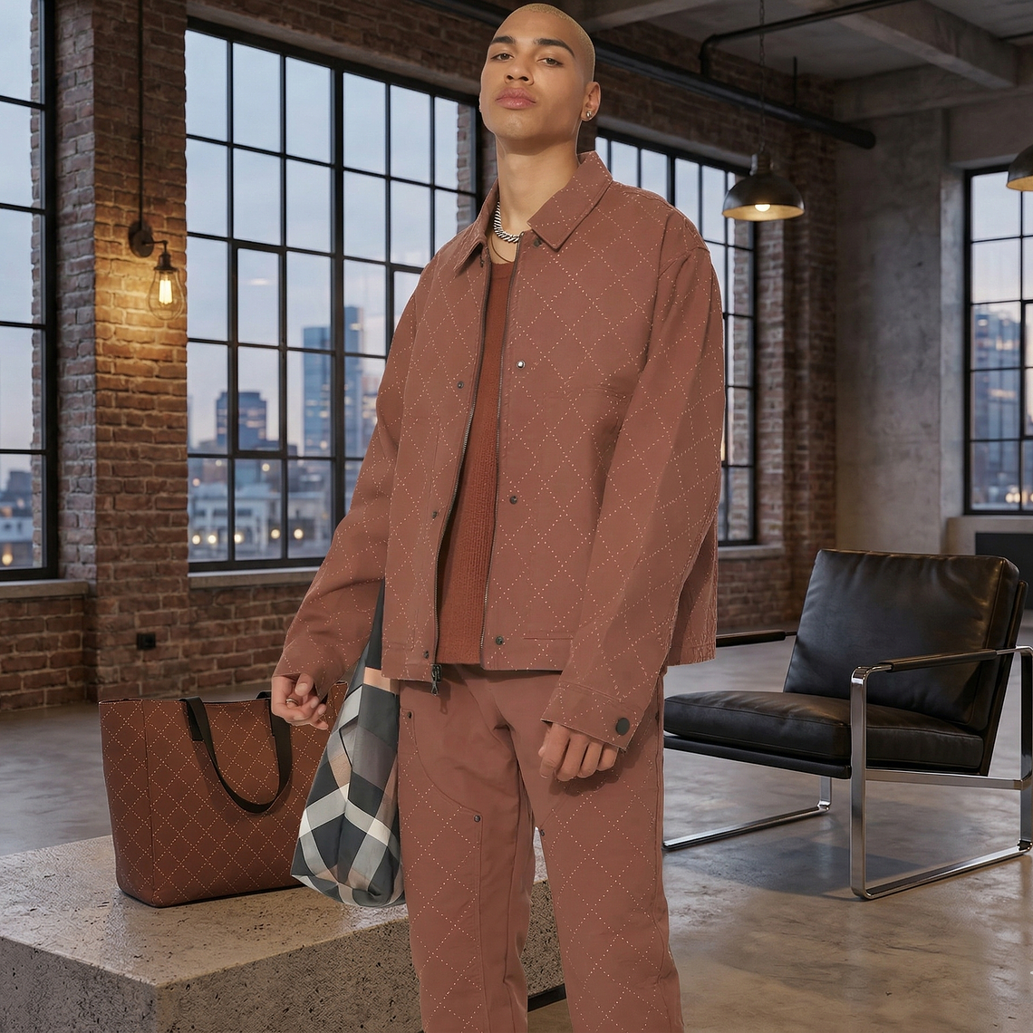 Molde Digital Campera Con bolsillos Parche, Talles S Al Xxl 1