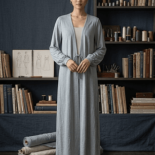 Molde Digital Abrigo Largo Puño Con frunce, Pack 5 Talles!