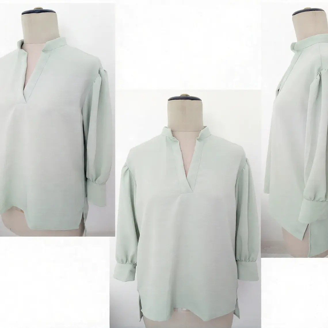 Molde Digital Blusa Copa Y Puño Fruncido, Talles S Al Xxl 2
