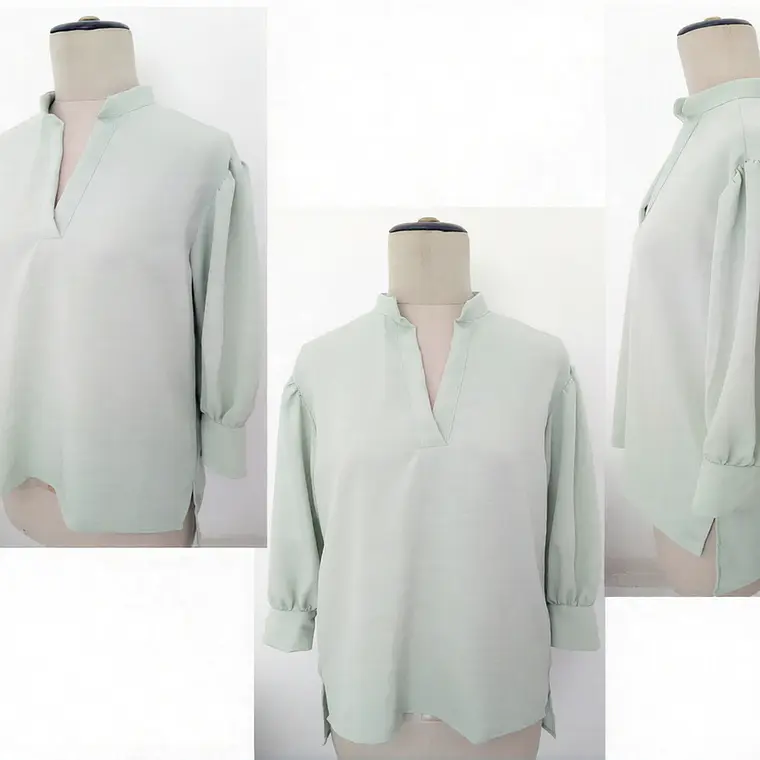 Molde Digital Blusa Copa Y Puño Fruncido, Talles S Al Xxl 2