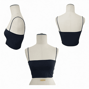 Molde Digital Top Pupera Escote Horizontal, Talles S Al Xxl