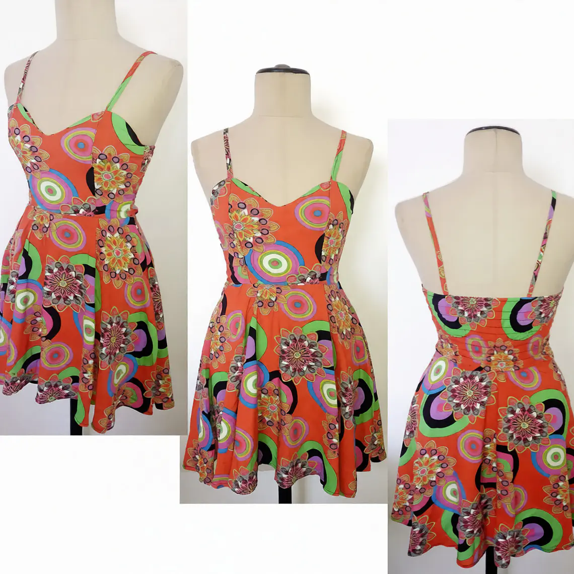 Molde Digital Vestido Evase Escote Corazon, Talles S Al Xxl 2
