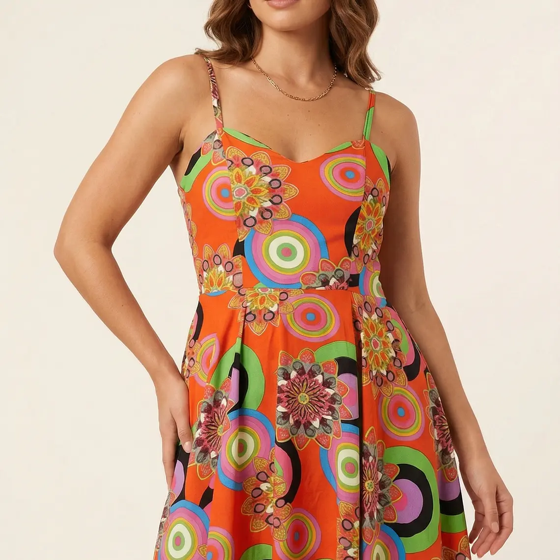 Molde Digital Vestido Evase Escote Corazon, Talles S Al Xxl 1