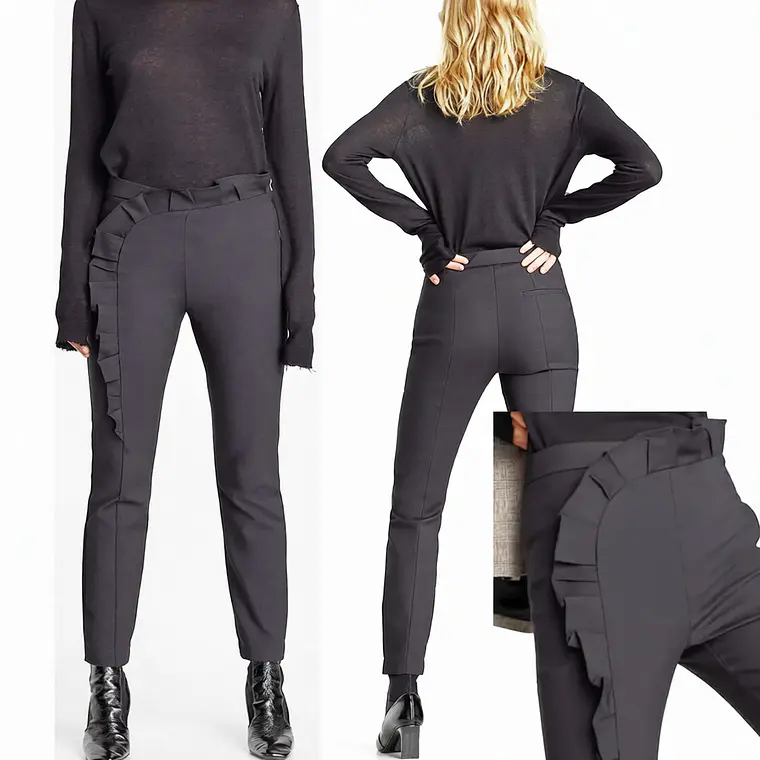 Molde Digital Pantalon Volado Vertical, Pack Talles S Al Xxl 2