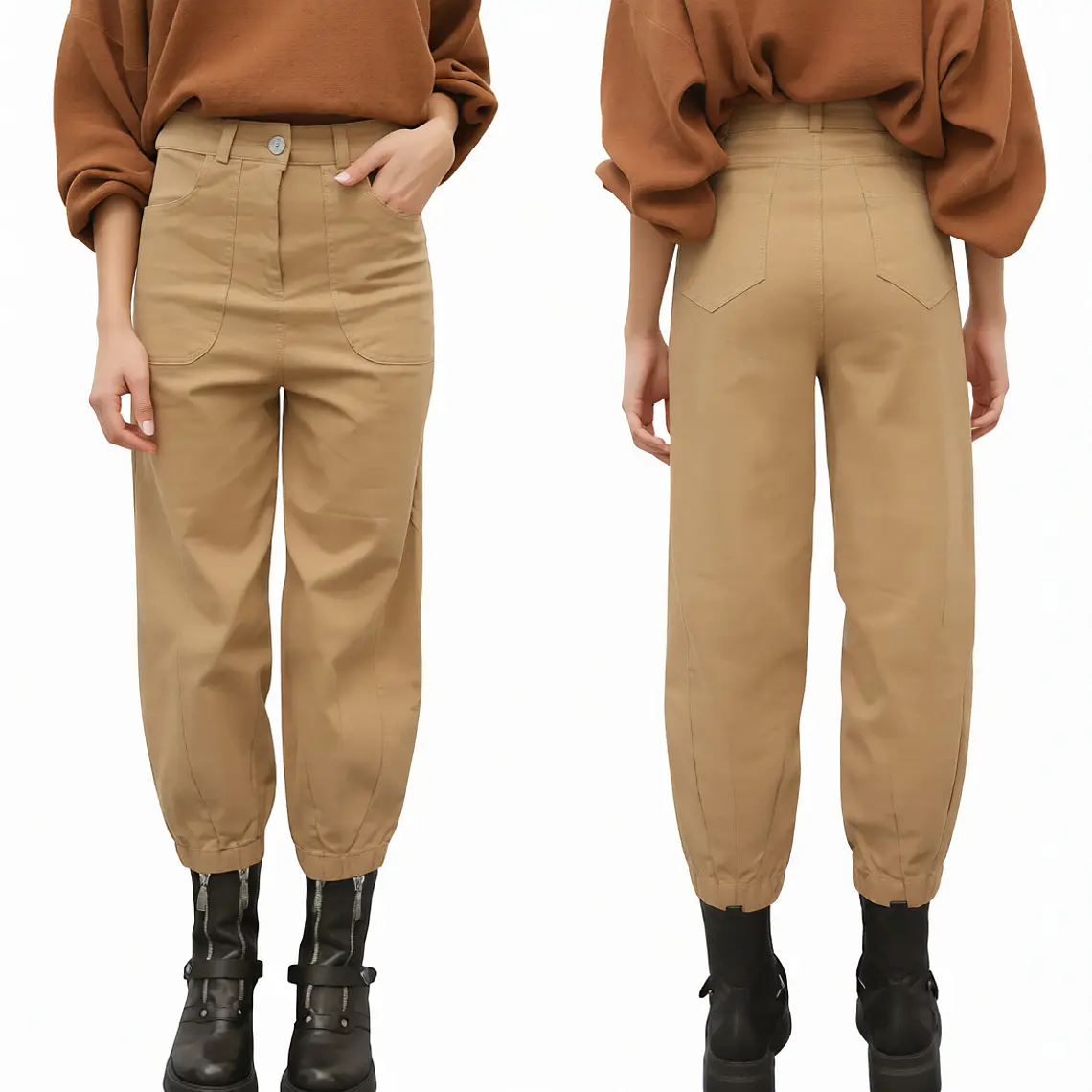 Molde Digital Pantalon Babucha Con Alforzas, Talles S Al Xxl 1