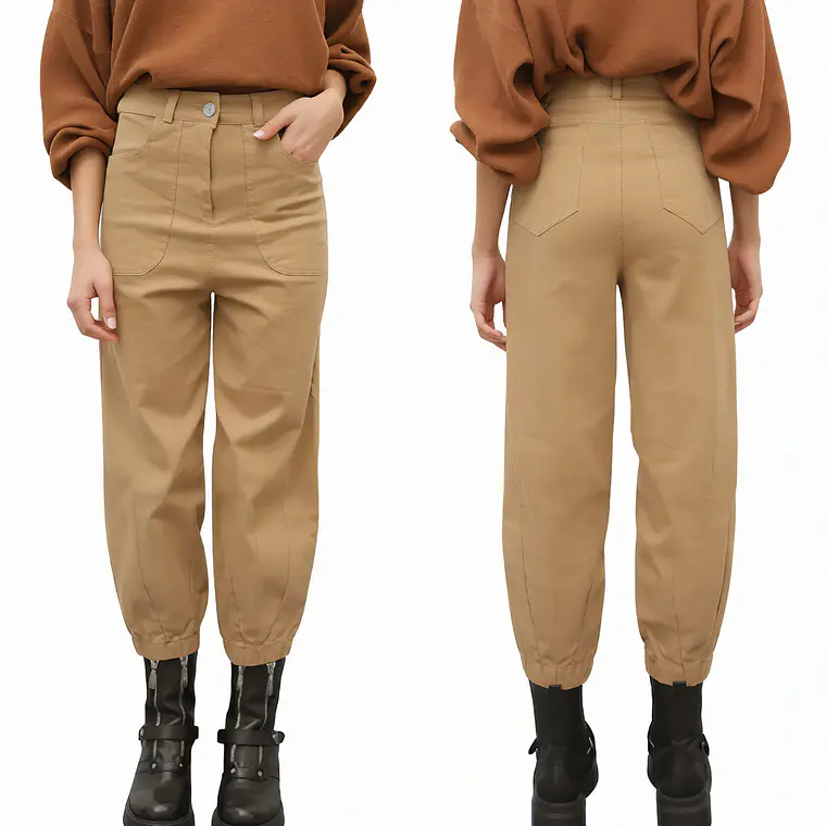 Molde Digital Pantalon Babucha Con Alforzas, Talles S Al Xxl 1