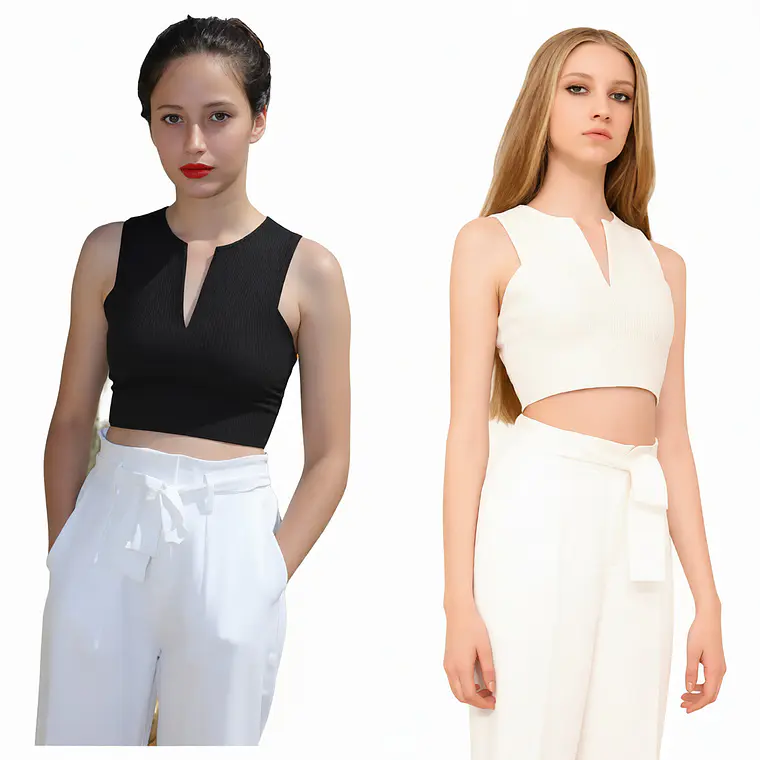 Molde Digital Crop Top Co cinta Gross En Espalda, Talles S Al Xxl 2