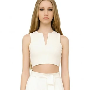 Molde Digital Crop Top Co cinta Gross En Espalda, Talles S Al Xxl