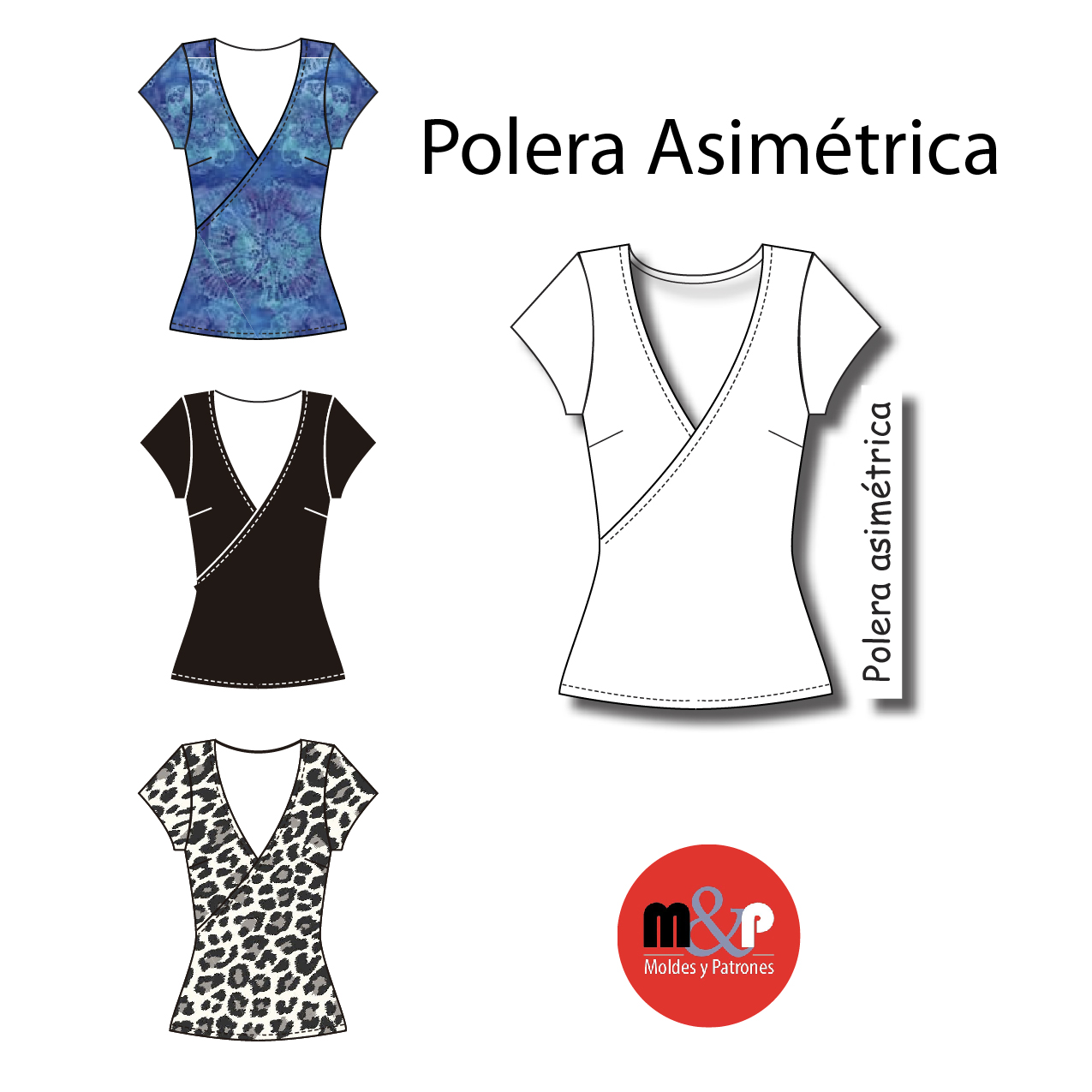 3 Tallas Polera Asimétrica