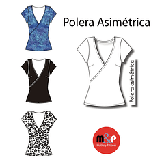 3 Tallas Polera Asimétrica