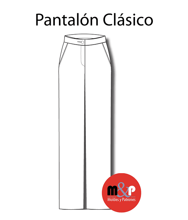 3 Tallas Pantalón Clásico Recto