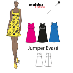 3 Tallas S M L Mini Vestido (jumper evasé)